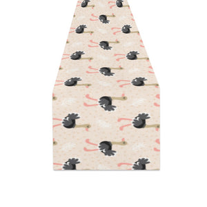 Ostrich Pattern Print Design 05 Table Runner