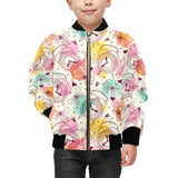 Clock butterfly pattern Kids' Boys' Girls' Bomber Jacket