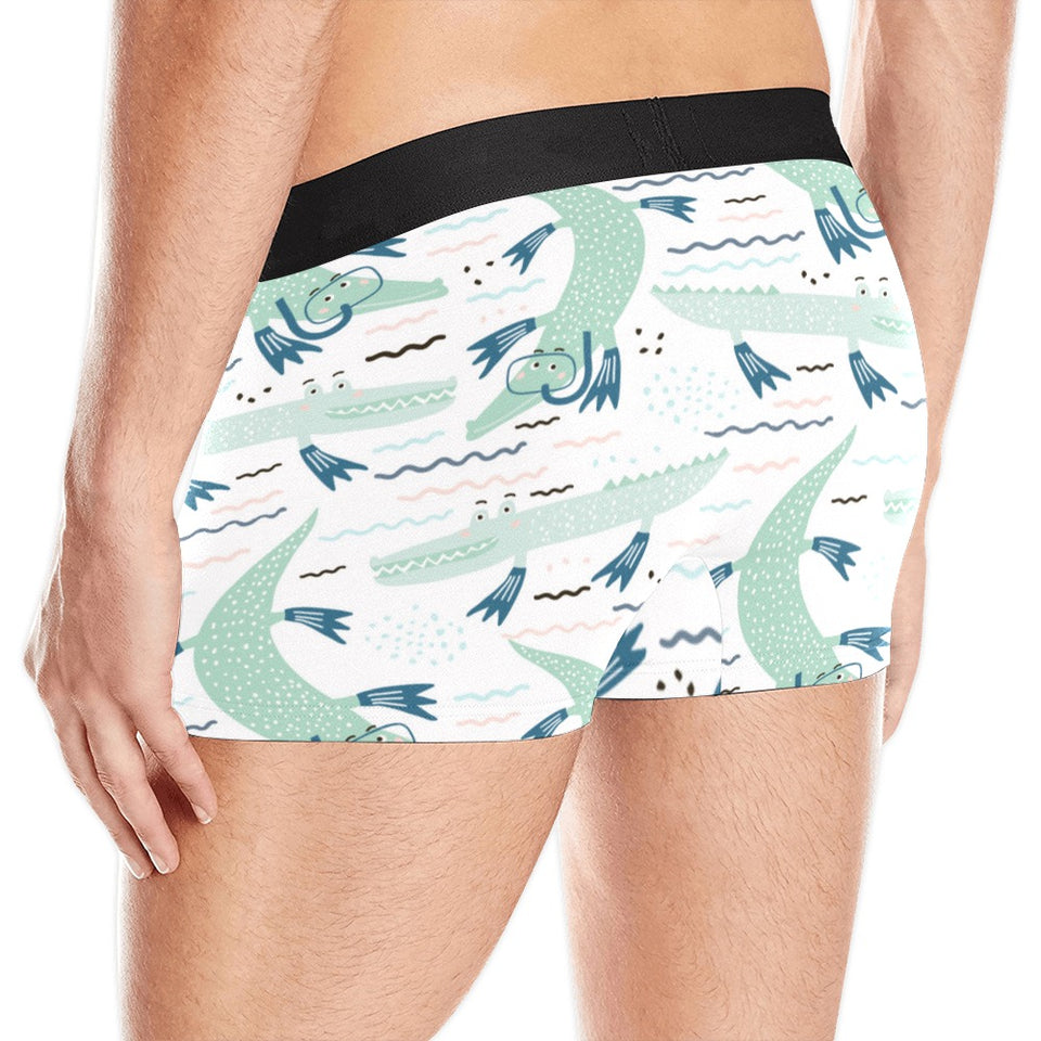 Crocodile diver pattern Men's All Over Print Boxer Briefs Men's Underwear