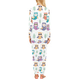 Cute owl pattern Women's All Over Print Pajama Set