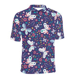 Colorful butterfly flower pattern.eps Men's All Over Print Polo Shirt