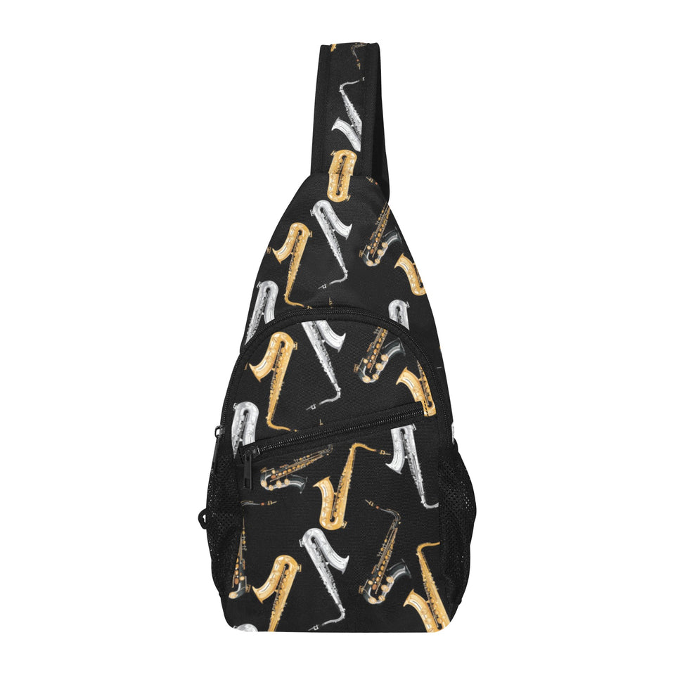 saxophone design pattern All Over Print Chest Bag