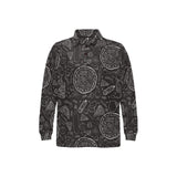 Pizza pattern Men's Long Sleeve Polo Shirt