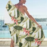 heliconia pattern Beach Towel