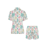 Colorful shell pattern Women's V-Neck Short Pajama Set