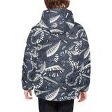 Piano Pattern Print Design 02 Kids' Boys' Girls' Padded Hooded Jacket