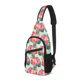 Beautiful flamingo tropical palm leaves hibiscus p All Over Print Chest Bag