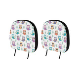 Cute owl pattern Car Headrest Cover