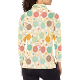 Bicycle Pattern Print Design 01 Women's Long Sleeve Polo Shirt