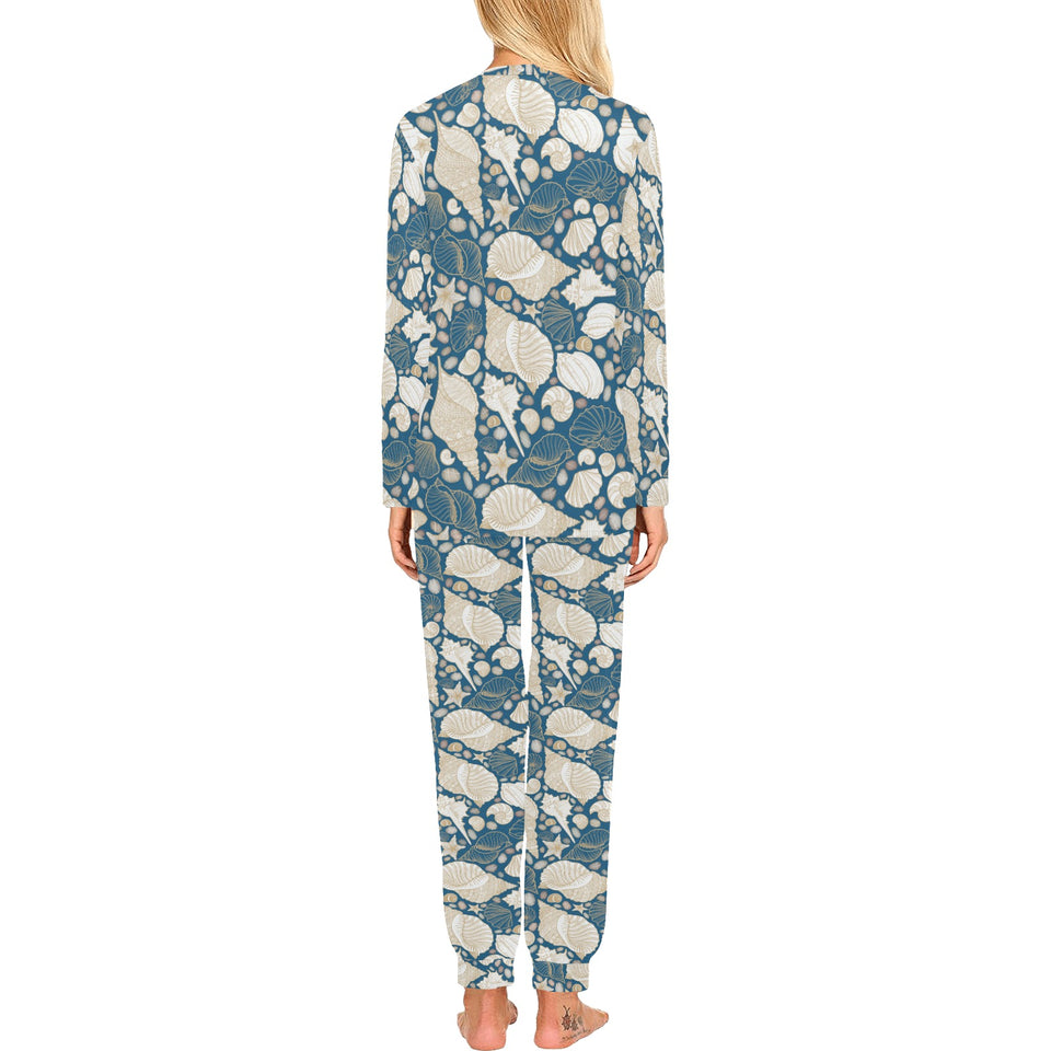 Sea turtle Polynesian Tribal design pattern Women's All Over Print Pajama Set