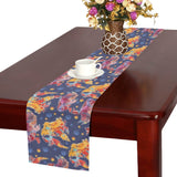 Goldfish Pattern Print Design 05 Table Runner