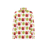Alien Pattern Print Design 05 Women's Long Sleeve Polo Shirt