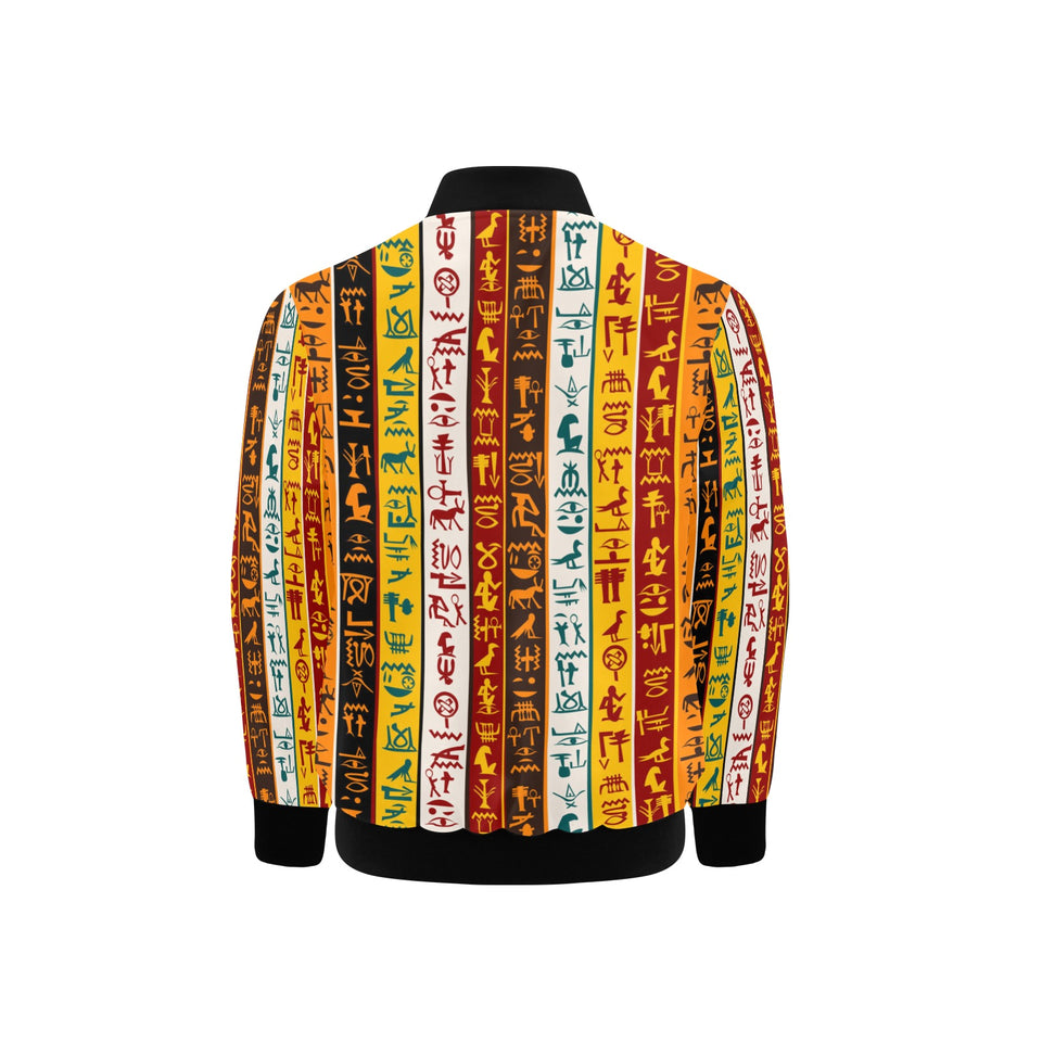 Egypt Hieroglyphics Pattern Print Design 01 Kids' Boys' Girls' Bomber Jacket