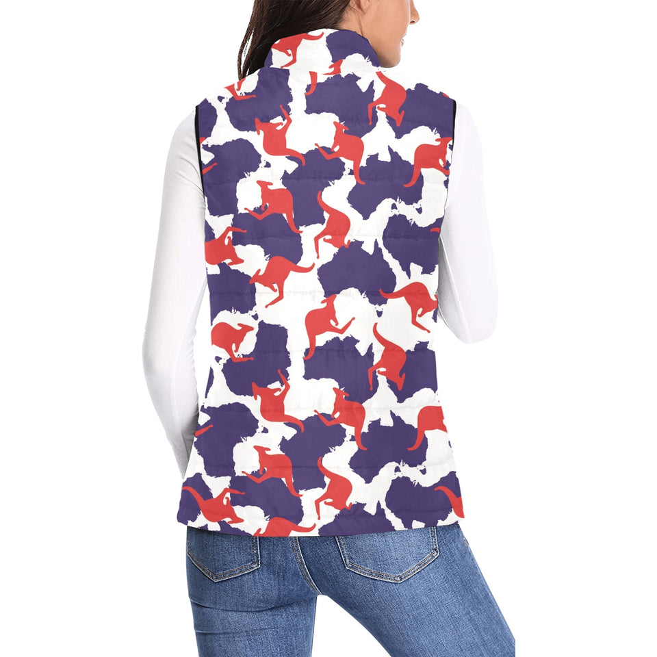 Kangaroo Australian pattern Women's Padded Vest