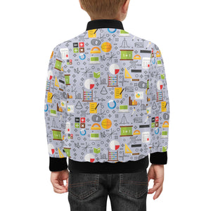 Math Pattern Print Design 04 Kids' Boys' Girls' Bomber Jacket
