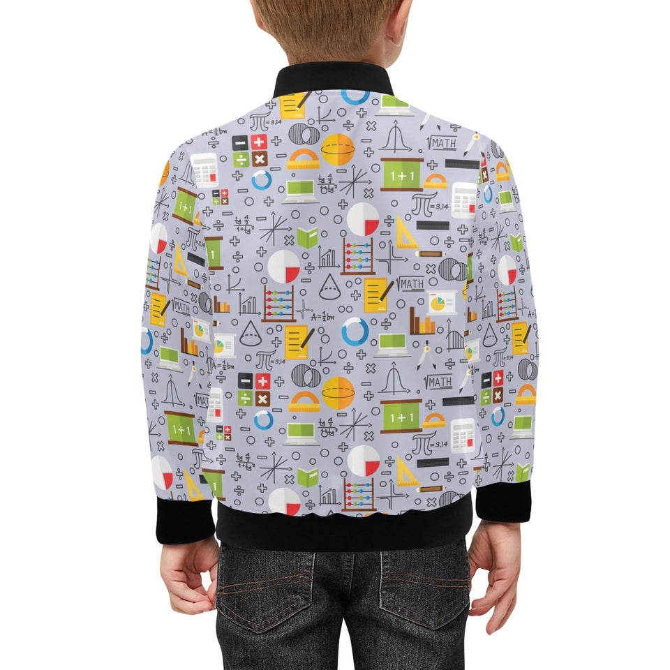 Math Pattern Print Design 04 Kids' Boys' Girls' Bomber Jacket