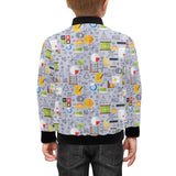 Math Pattern Print Design 04 Kids' Boys' Girls' Bomber Jacket