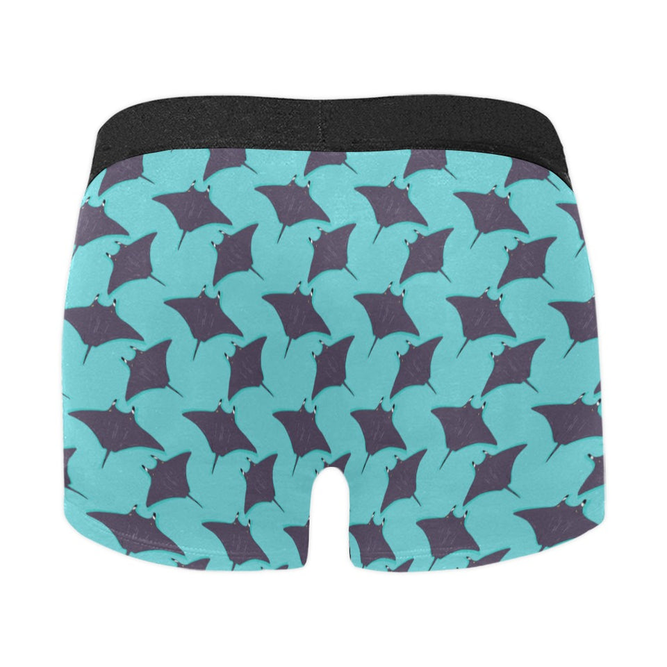Stingray Pattern Print Design 02 Men's All Over Print Boxer Briefs Men's Underwear