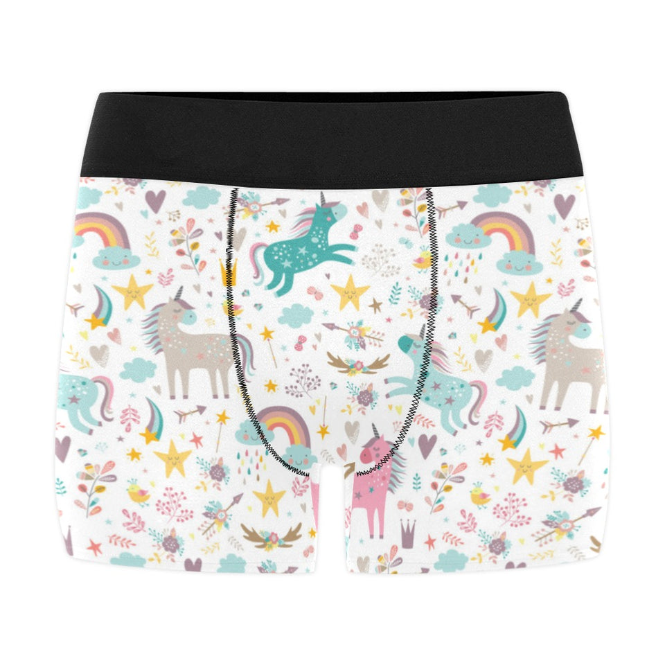 Colorful unicorn pattern Men's All Over Print Boxer Briefs Men's Underwear