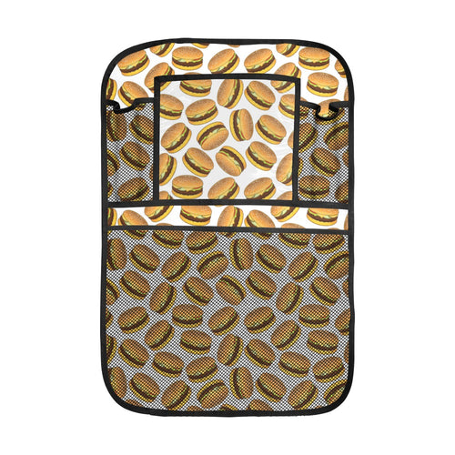 Hamburger Pattern Print Design 03 Car Seat Back Organizer