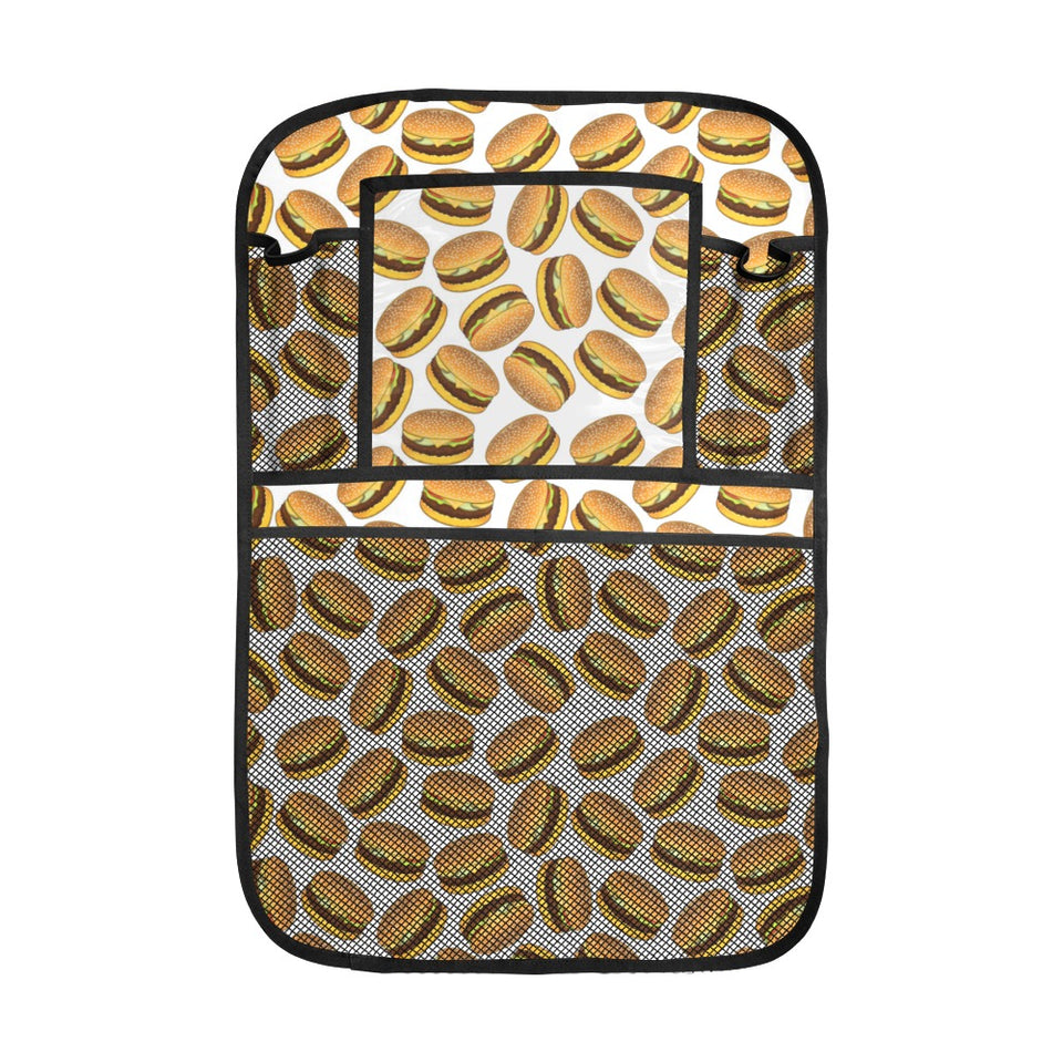 Hamburger Pattern Print Design 03 Car Seat Back Organizer