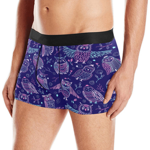 Cute owls pattern boho style ornament Men's All Over Print Boxer Briefs Men's Underwear