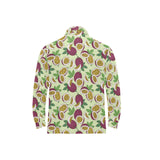 Paassion fruit pattern Men's Long Sleeve Polo Shirt
