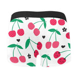 cherry pattern white background Men's All Over Print Boxer Briefs Men's Underwear