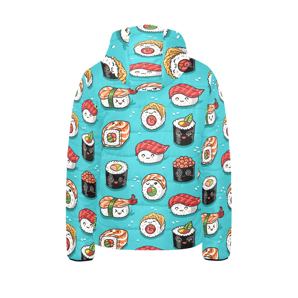 Cute sushi pattern Kids' Boys' Girls' Padded Hooded Jacket