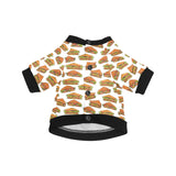 Sandwich Pattern Print Design 02 All Over Print Pet Dog Round Neck Fuzzy Shirt