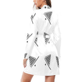 Billiard Ball Pattern Print Design 03 Women's Long Sleeve Belted Night Robe