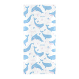 Blue whale pattern Beach Towel