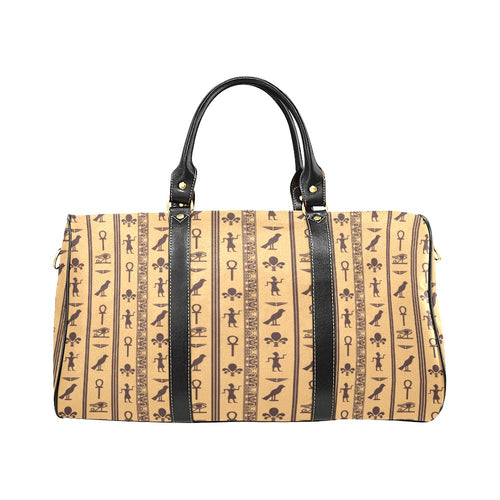 Egypt Hieroglyphics Pattern Print Design 02 Travel Bag