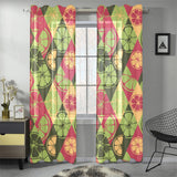 Cool Geometric lime pattern Gauze Curtain