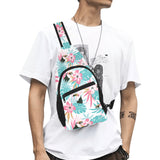Toucan tropical flower leave pattern All Over Print Chest Bag