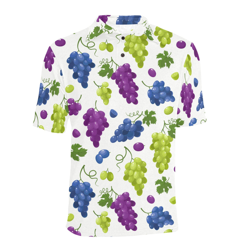 Grape pattern Men's All Over Print Polo Shirt