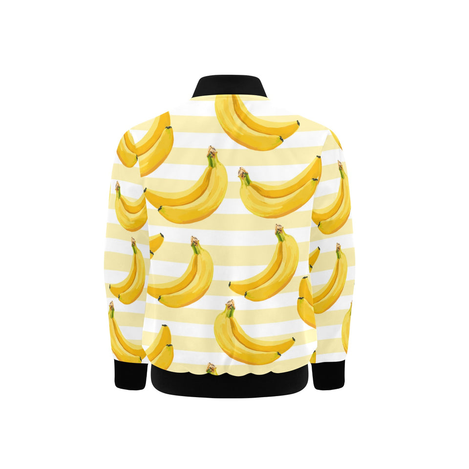 Banana pattern blackground Kids' Boys' Girls' Bomber Jacket