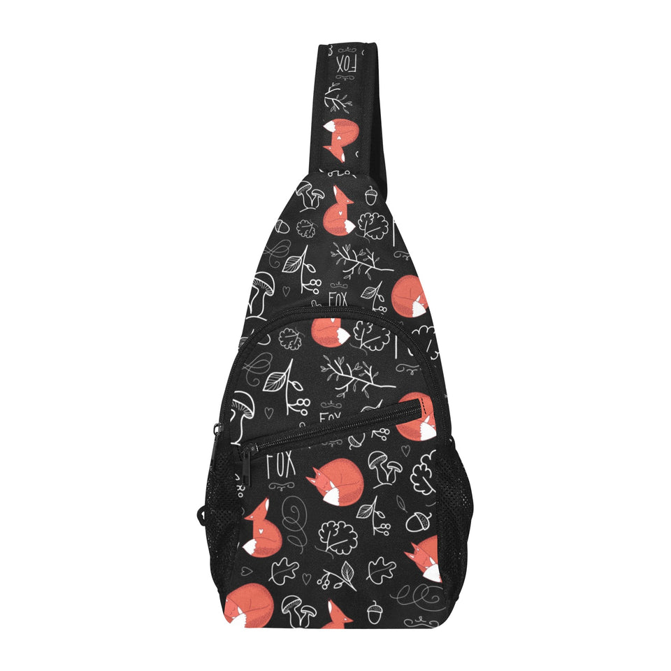 fox sleeping fox pattern All Over Print Chest Bag
