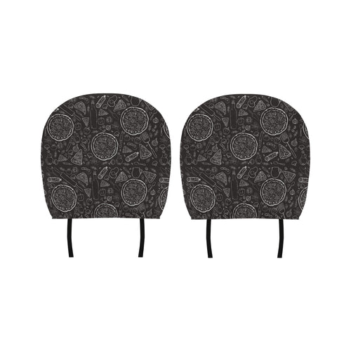 Pizza pattern Car Headrest Cover
