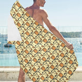 English Bulldog Pattern Print Design 02 Beach Towel