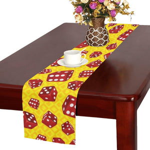 Dice Pattern Print Design 04 Table Runner