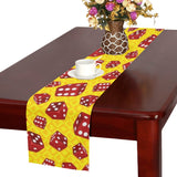Dice Pattern Print Design 04 Table Runner