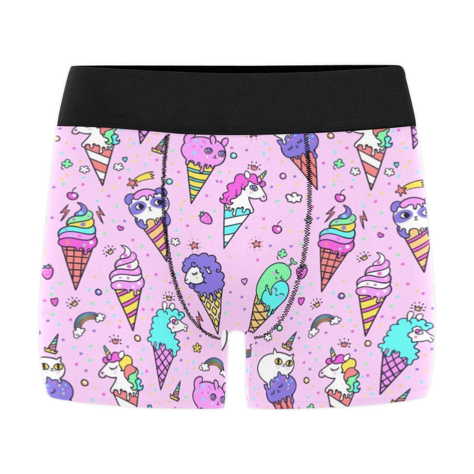 Cute ice cream cone animal pattern Men's All Over Print Boxer Briefs Men's Underwear