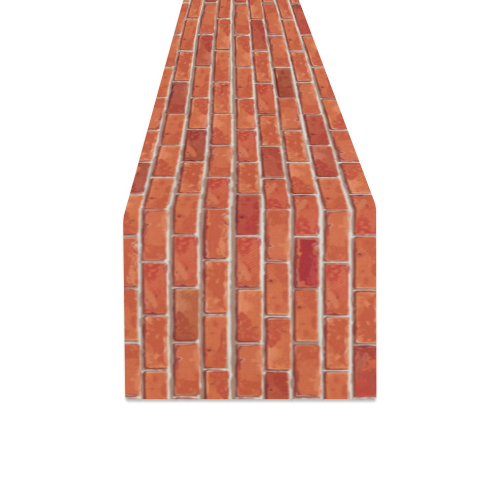 Brick Printed Pattern Print Design 03 Table Runner