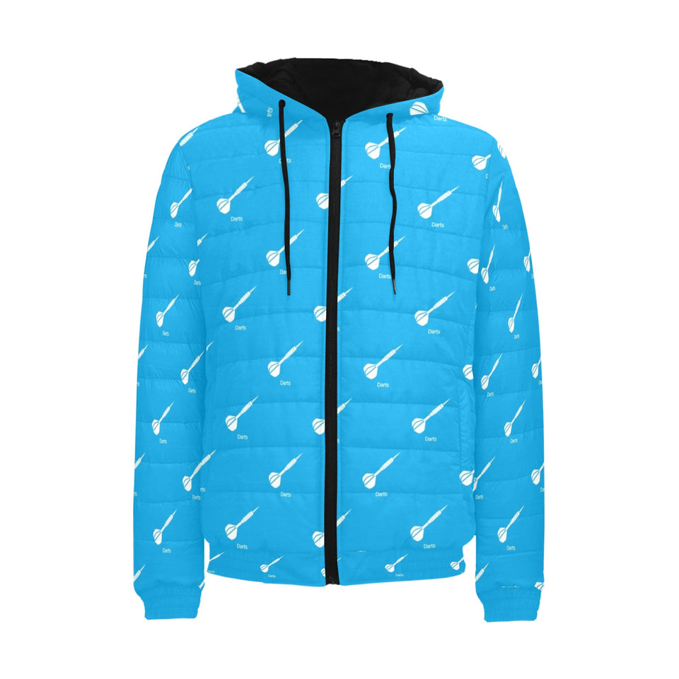 Darts Pattern Print Design 05 Men's Padded Hooded Jacket