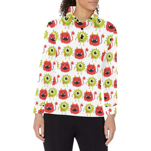 Alien Pattern Print Design 05 Women's Long Sleeve Polo Shirt
