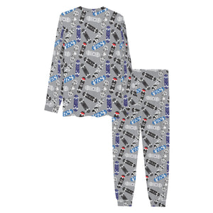 Skate Board Pattern Print Design 03 Men's All Over Print Pajama