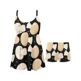 Champignon mushroom pattern Chest Sexy Pleated Two Piece Swim Dress
