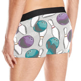 Bowling ball and pin gray background Men's All Over Print Boxer Briefs Men's Underwear