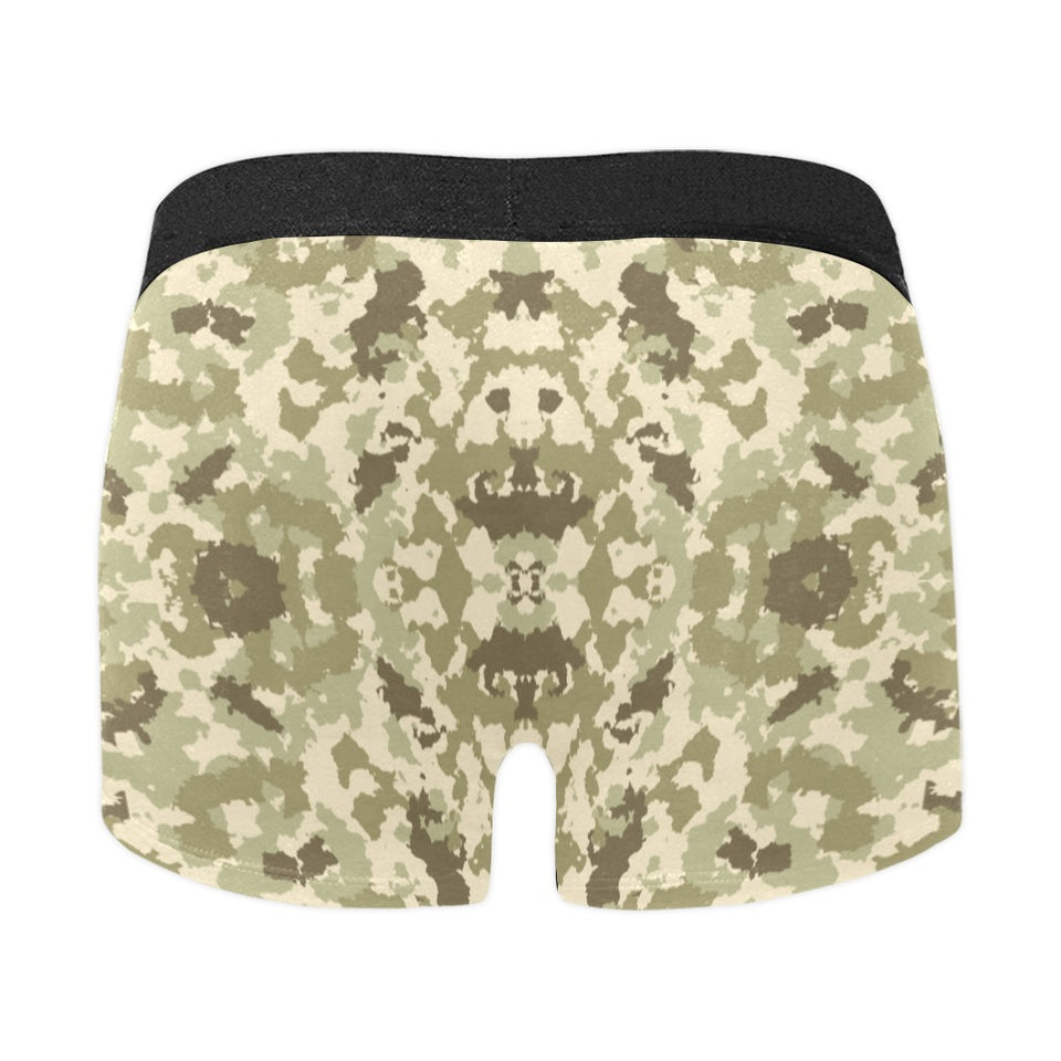 Light Green camouflage pattern Men's All Over Print Boxer Briefs Men's Underwear